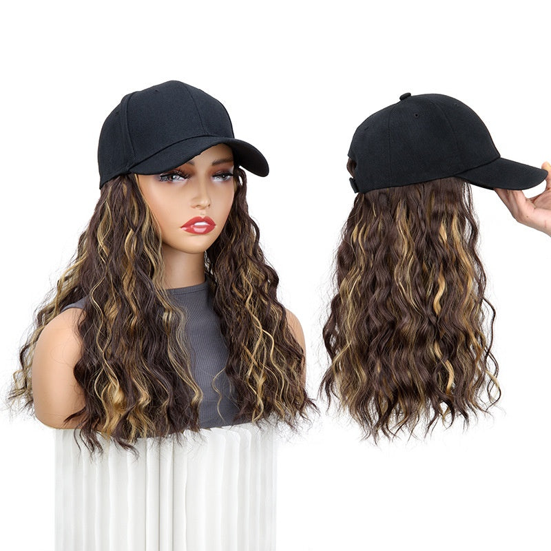 Capuchon de cheveux de taille moyenne avec perruque en une femme