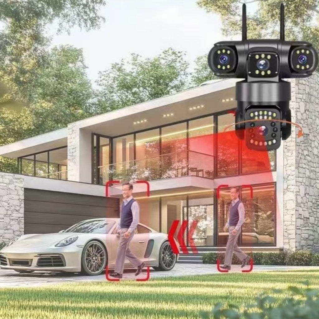 Home Camera se connecte à votre téléphone pour la vidéo haute définition à distance et l'audio bidirectionnel