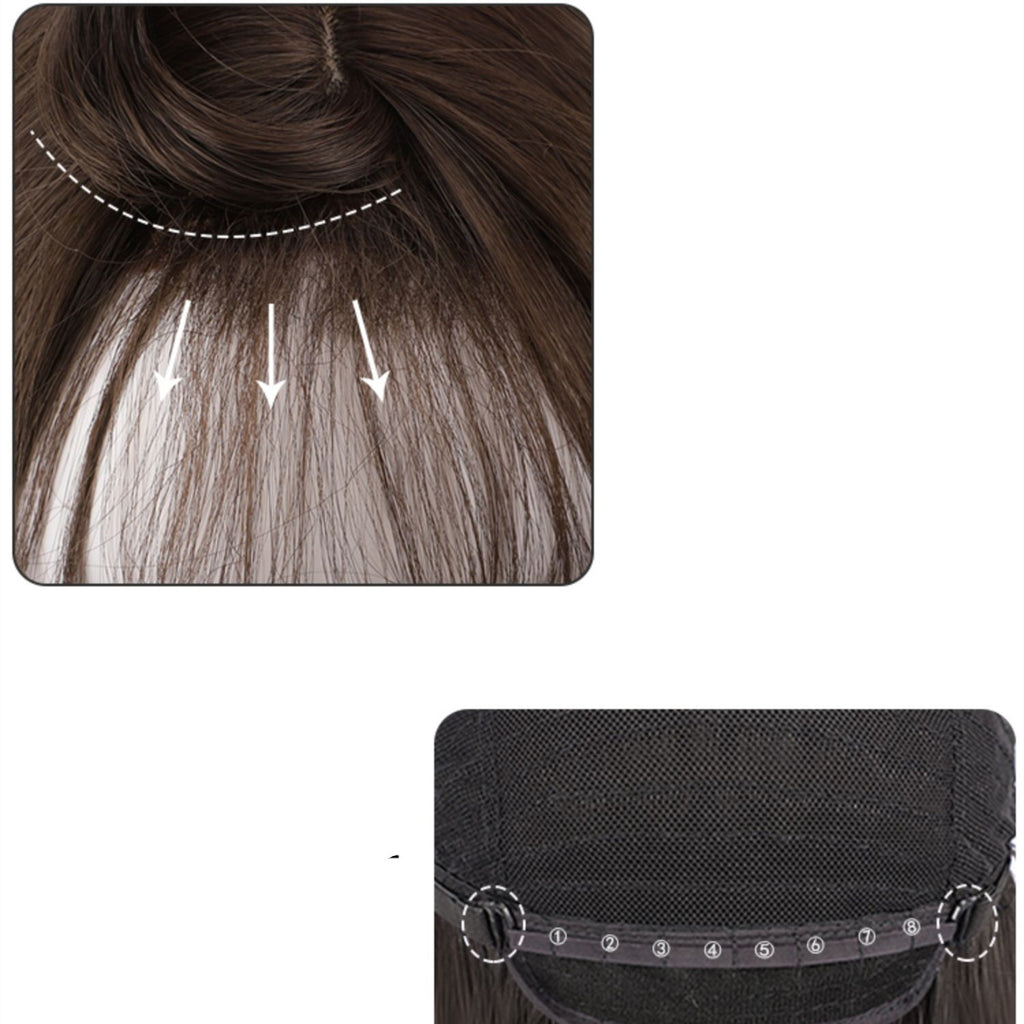 Princess Cut Wig Femme Long Coiffure Simulation Net Rouge