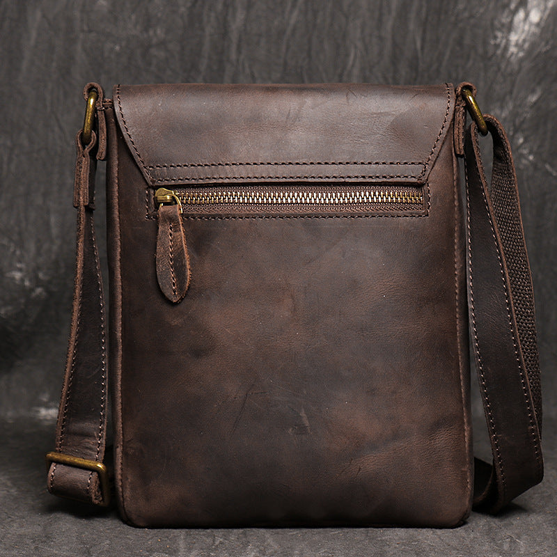 Fashion Simple Sac Messenger Hommes en cuir véritable
