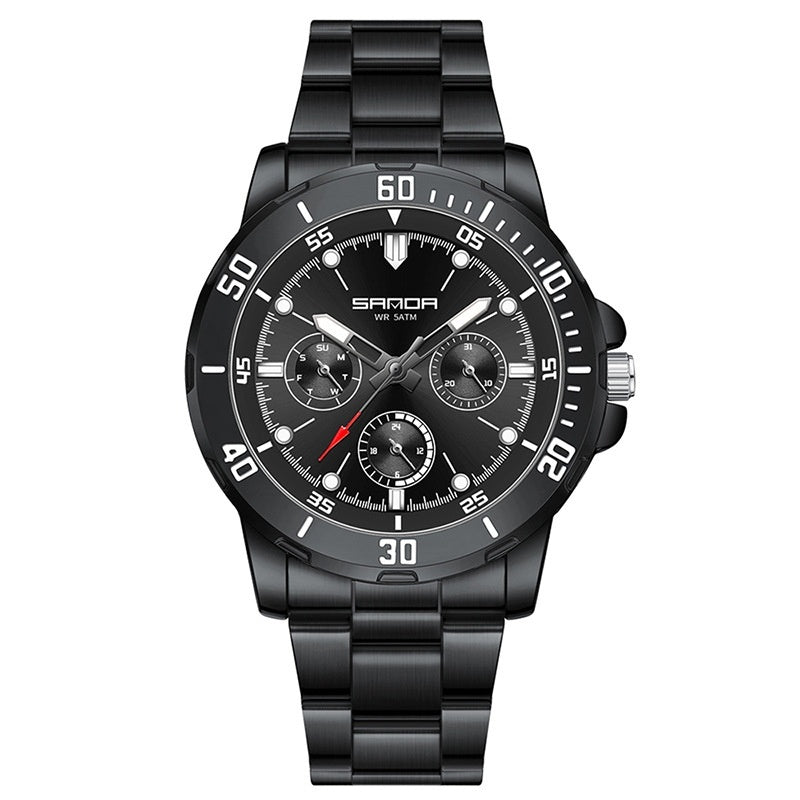Montre Quartz imperméable multifonctionnelle pour hommes