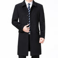 Manteau de laine longue casual homme