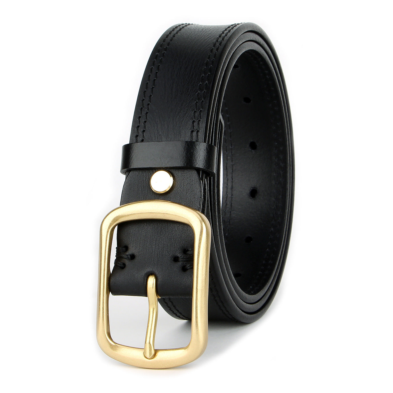 Ceinture vieillie en cuir de vache pleine fleur