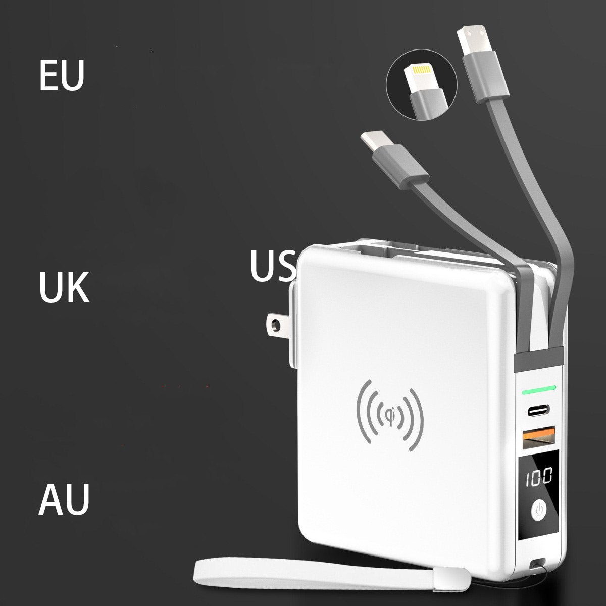 Super QI sans fil charge Trésor PD20W Banque de puissance rapide