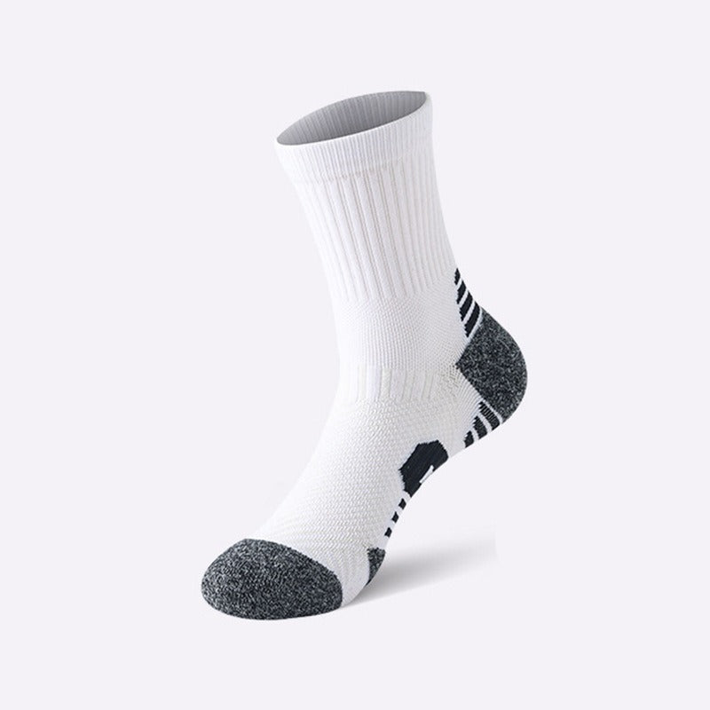 Chaussettes de basketball pour hommes Longueur mi-calf avec une semelle en tissu Terry
