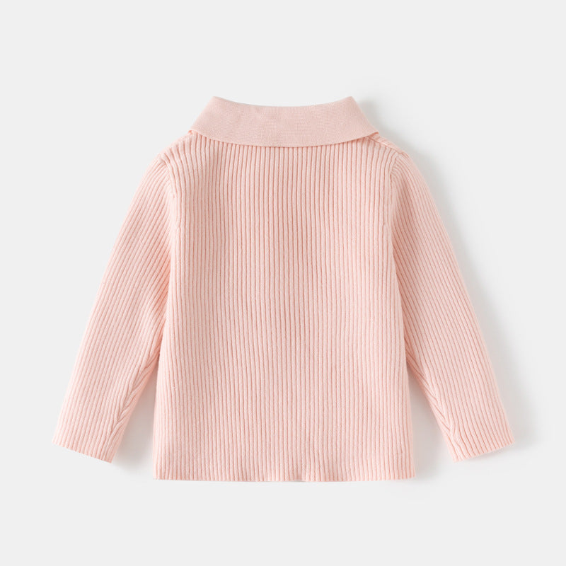 AutomneHiver Enfants Vêtements Filles Chandail de couleur solide