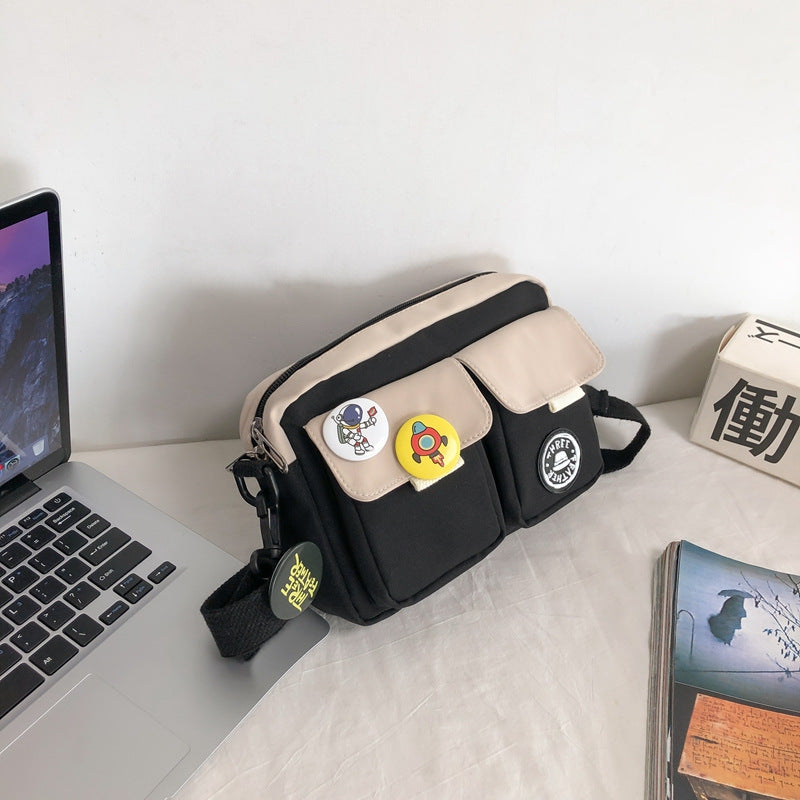 Sac à épaule Messenger pour hommes Badge Crossbody Bag