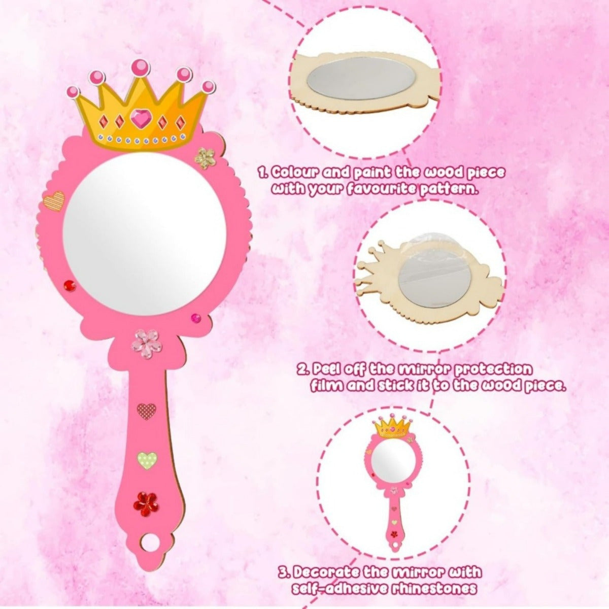 Mirror Decorating Kit - Includes brushes