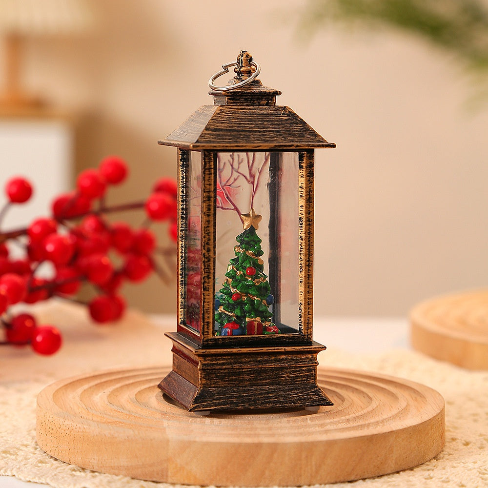Lampe à huile portable de Noël Santa Claus LED lumières de nuit Batterie alimentée intérieur extérieur Ha