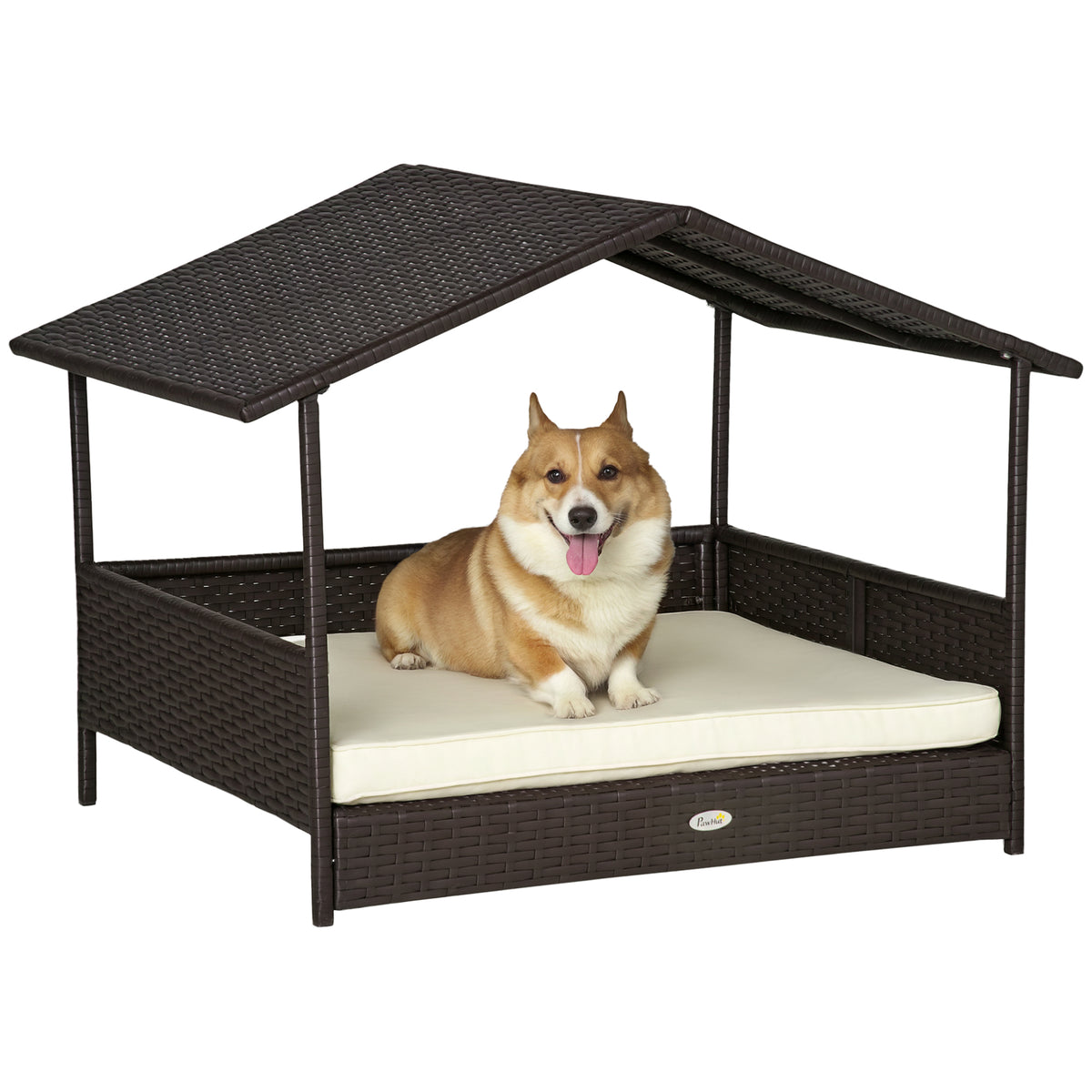 Maison des chiens en osier