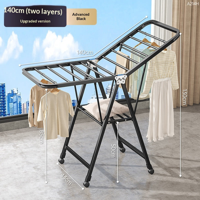 Séchage d'air noir double couche de 1,4 mètre Premium