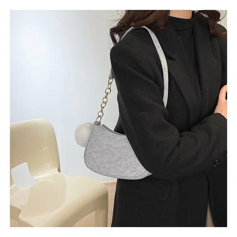 Sac à bandoulière en feutre pour femmes