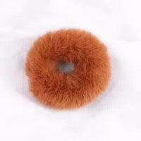 Faux fourrure des femmes en peluche de couleur solide