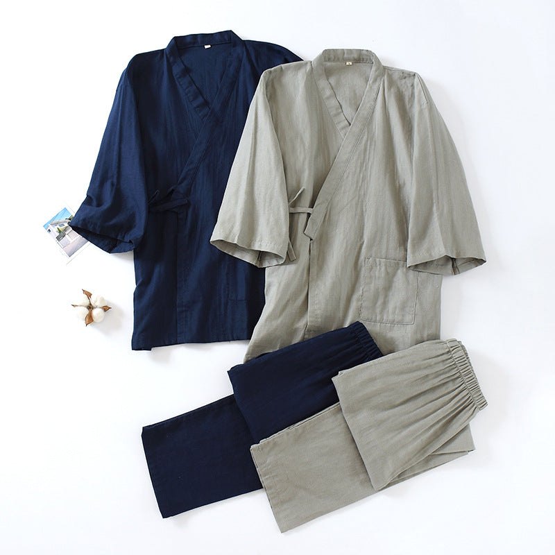 Pyjamas de pantoufles en coton pur pour hommes