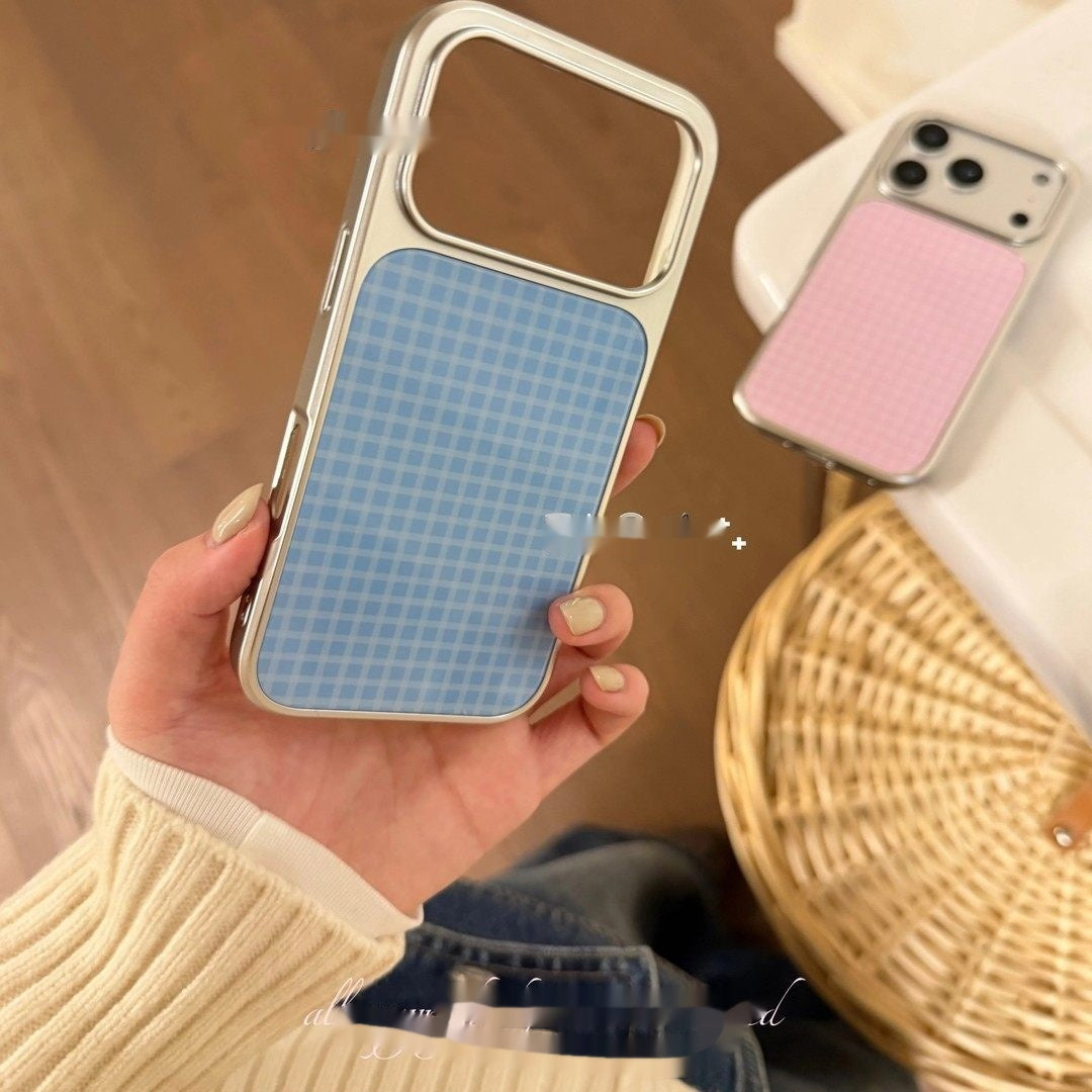 Étui téléphonique polyvalent simple avec revêtement époxy à bord d'argent