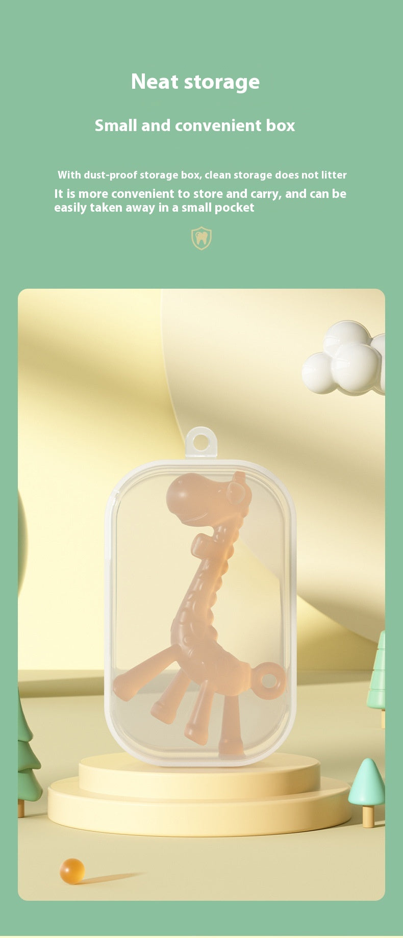 Bébé liquide Giraffe Teether Safe Silicone Nano Molar Rod