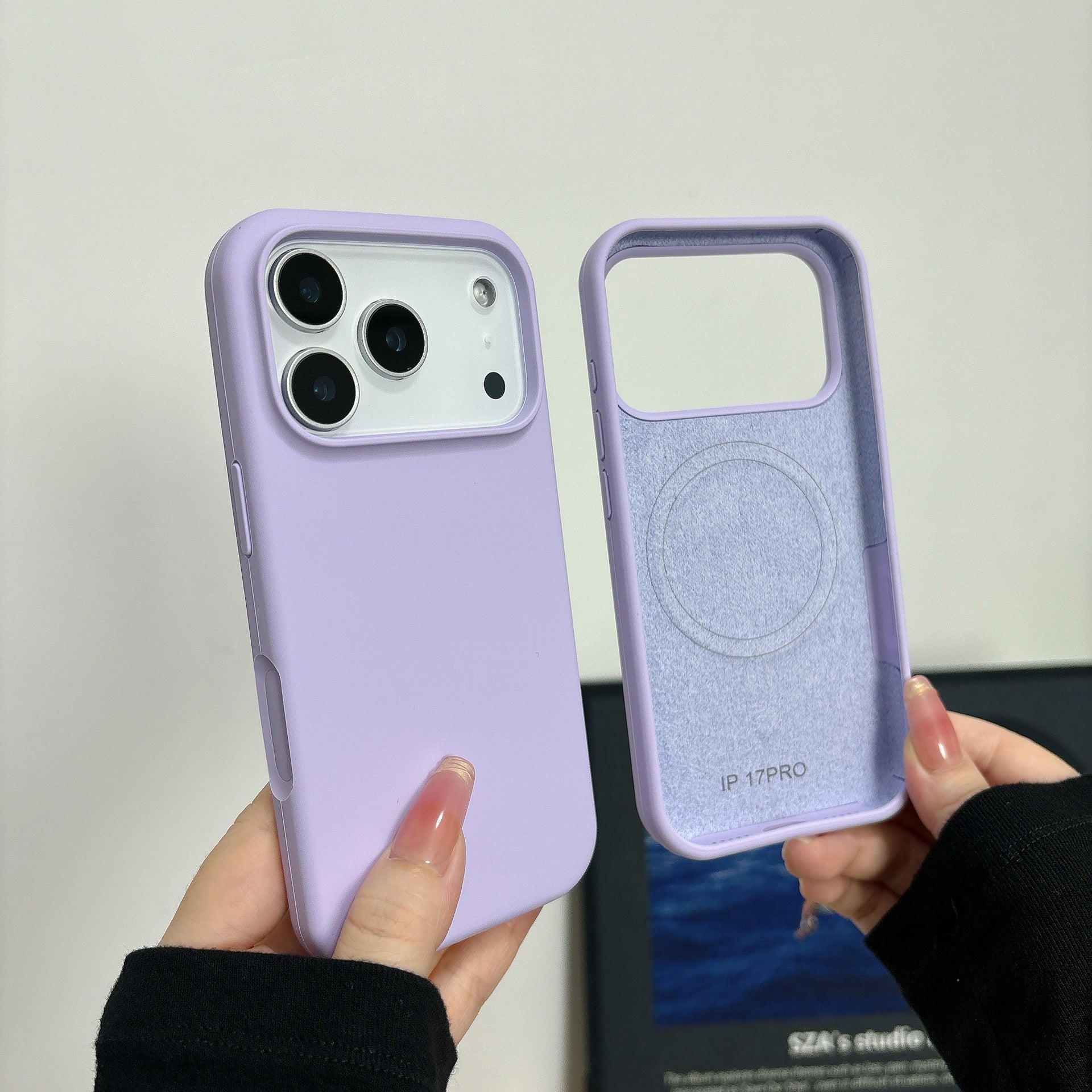 Boîtier de téléphone à charge magnétique liquide tout compris Ai Bouton résistant à la chute