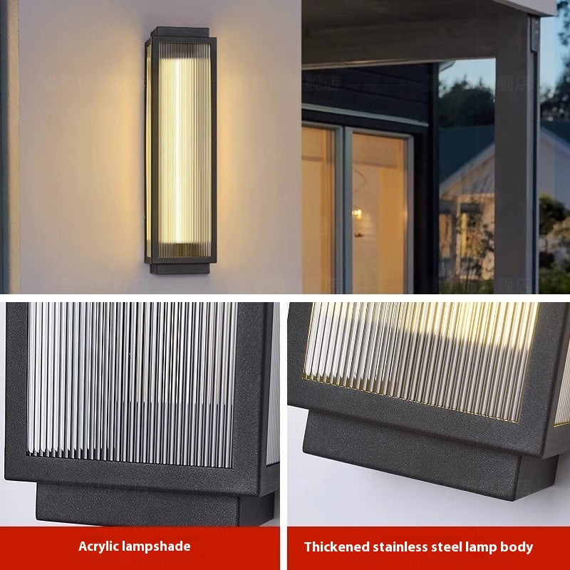 Lampe murale extérieure étanche en acier inoxydable