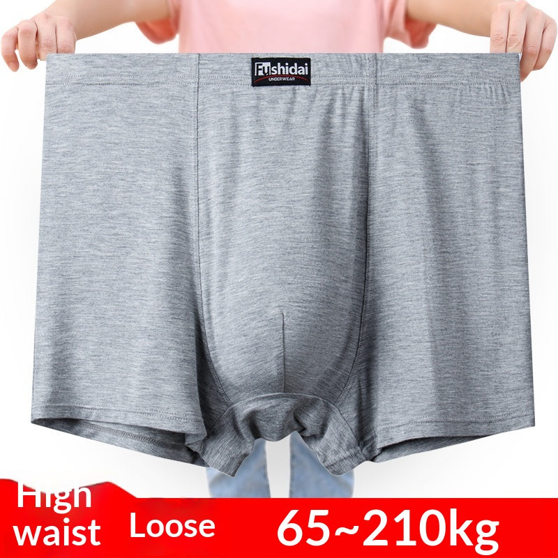 Breathable Plus-Size Boxer Homme High-Waist