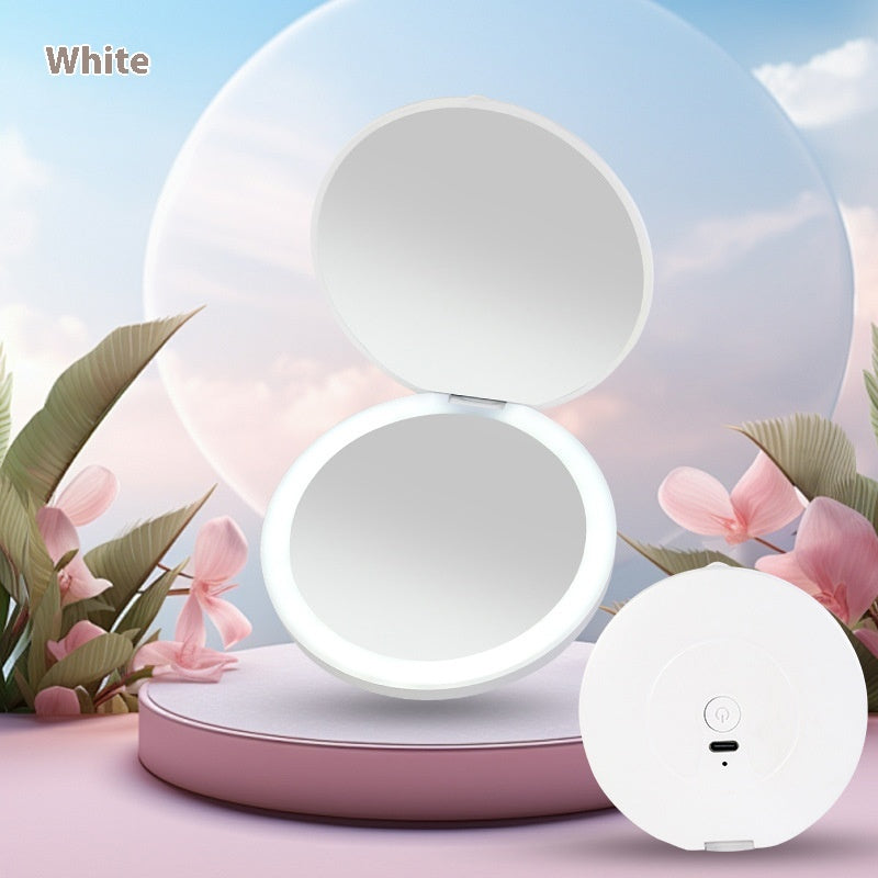 Mini miroir lumineux LED portable