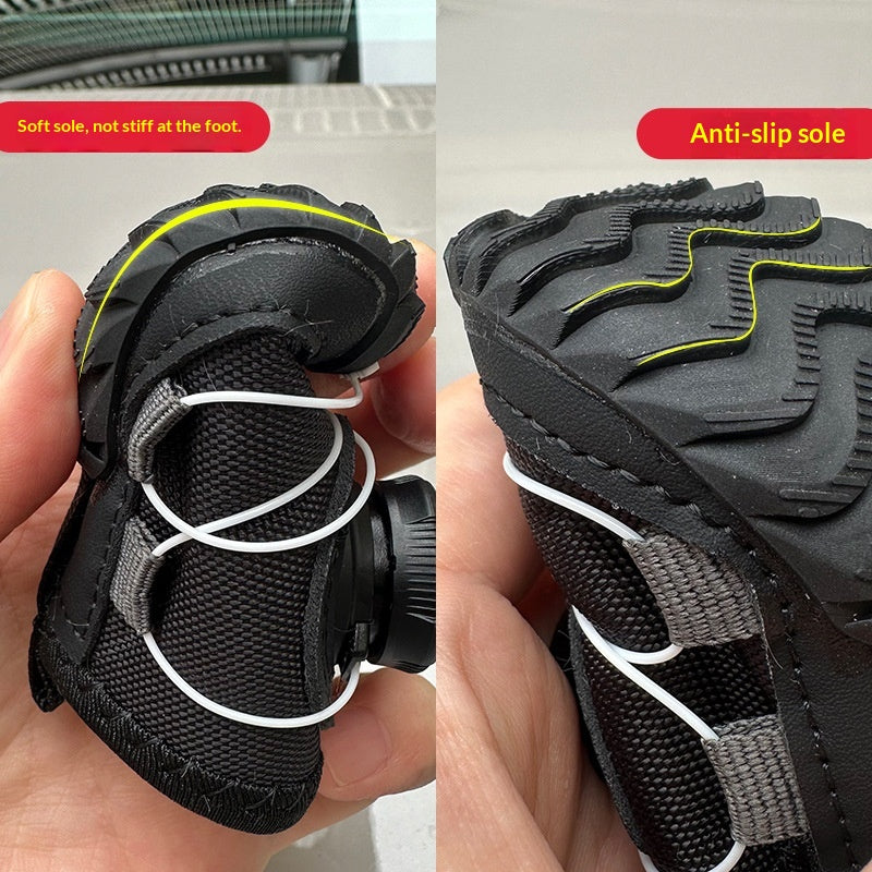 Chaussures de chien pour l'automne et l'hiver rembourré avec du coton Et avec des boutons