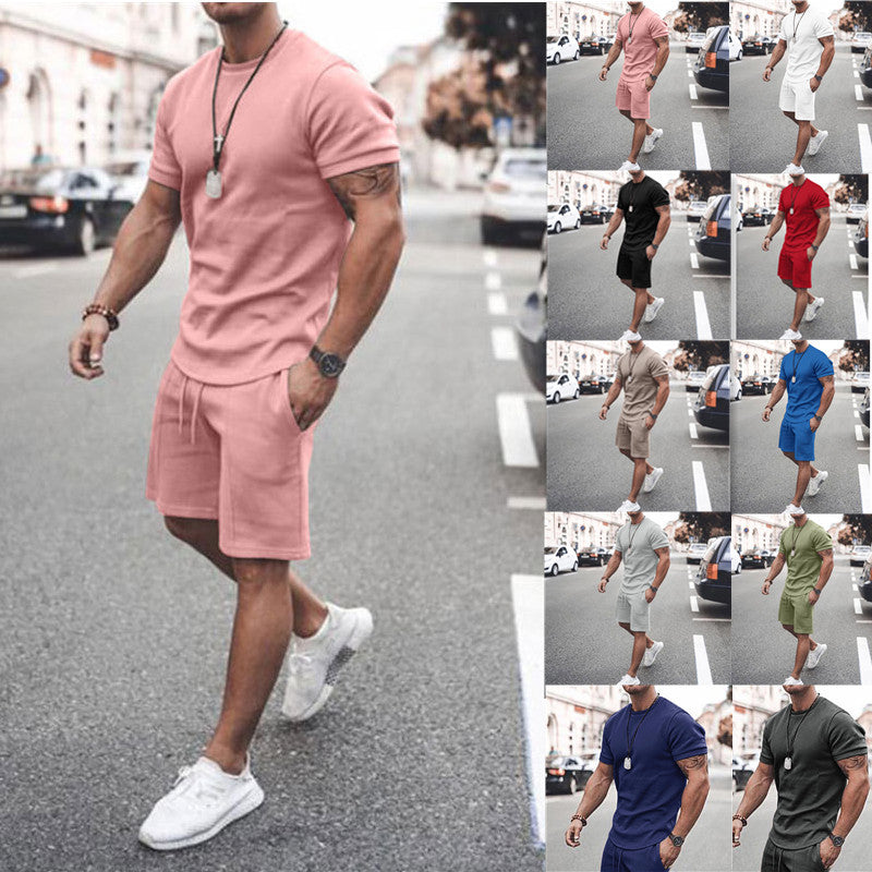 European and American Ebay Homme d'été Shorts à manches courtes Suit Sports Casual Men's Fash