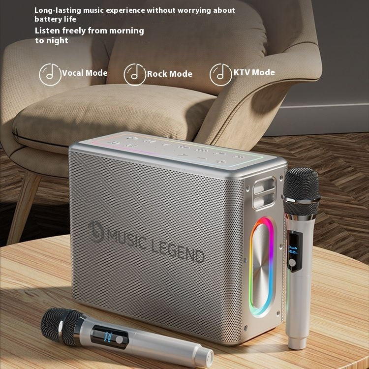 Karaoké en plein air haute puissance Bluetooth Audio Mobile Karaoké avec carte son microphone