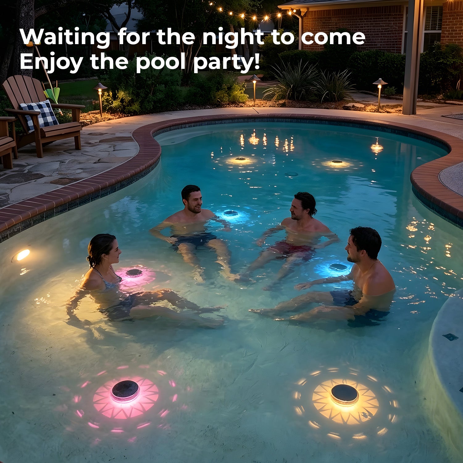 Pool flottante rechargeable solaire Lights-2 Pack