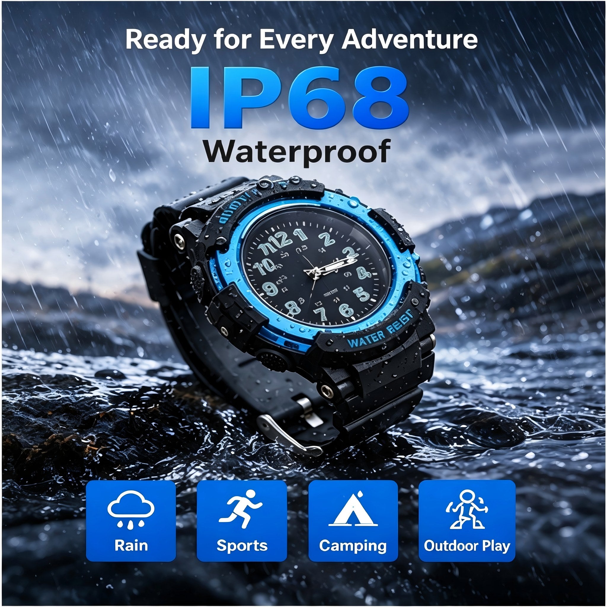 Enfants Anti-Lost Watch Trouver mon Android Trouver Hub Bluetooth Tracker Quartz Watch IP68 Waterpro