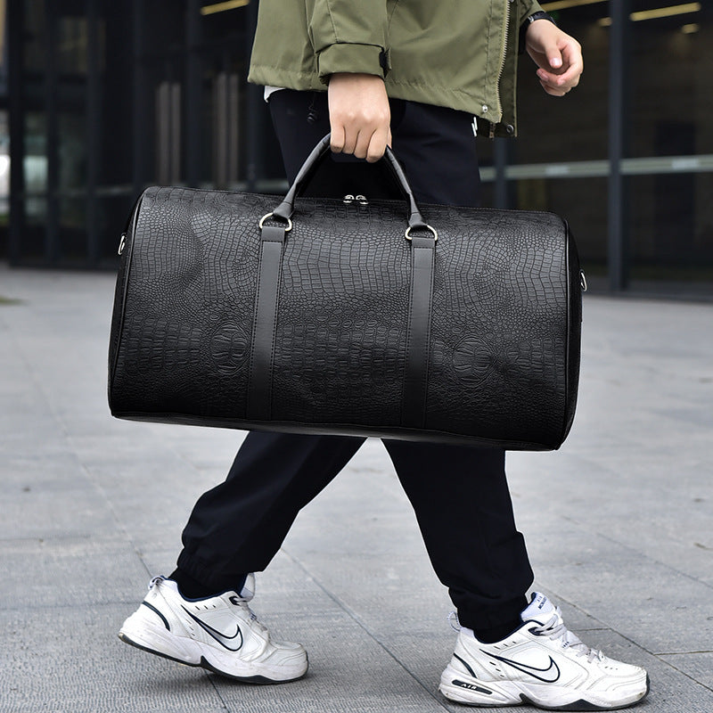 Mode homme Sports de plein air personnalisés Crocodile modèle sac de voyage