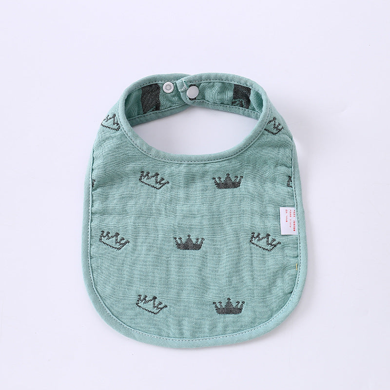 Été mince coton pur Bouton dissimulé 6 couches en U Baby Gauze Bib