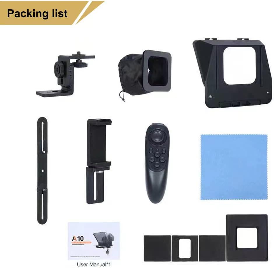 Smartphone portable SLR Caméra Teleprompter avec Mobile Phone Holder Télécommande Vidéo