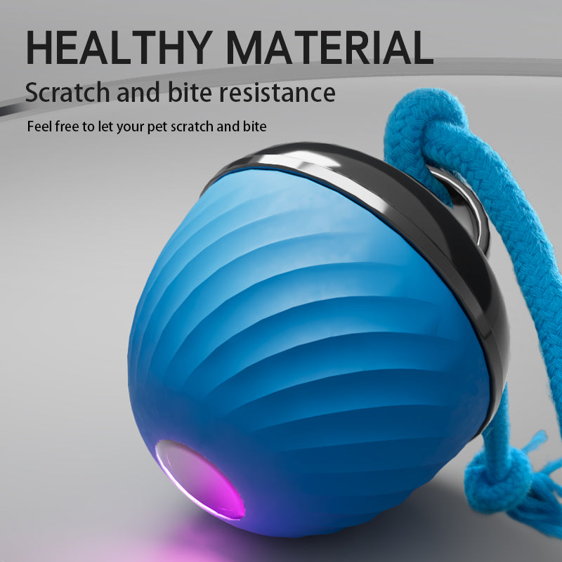 Smart Dog Chat Toy Ball Electronic Interactive Pet Toy Moving Ball Rope USB 3 Modes Automat