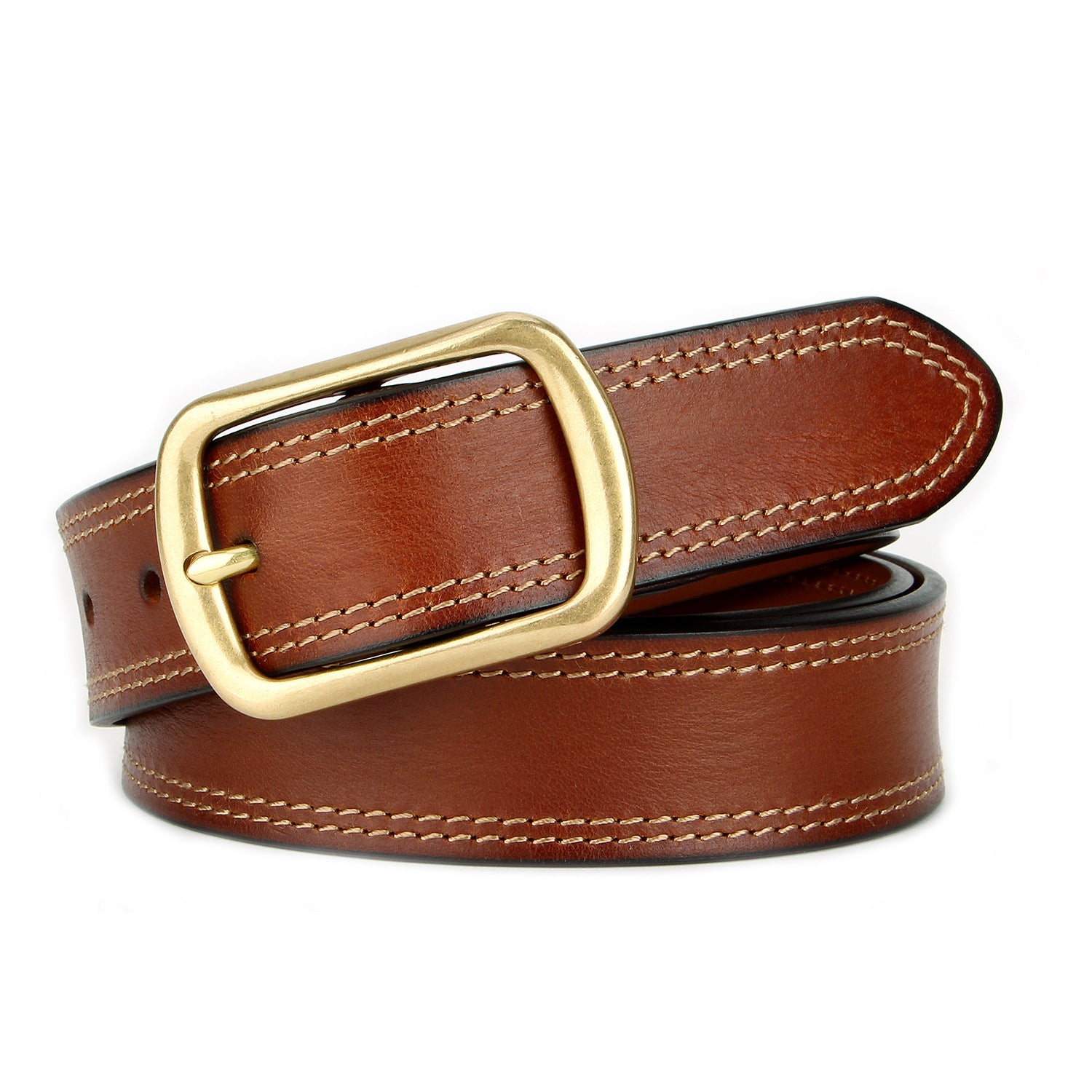 Ceinture vieillie en cuir de vache pleine fleur