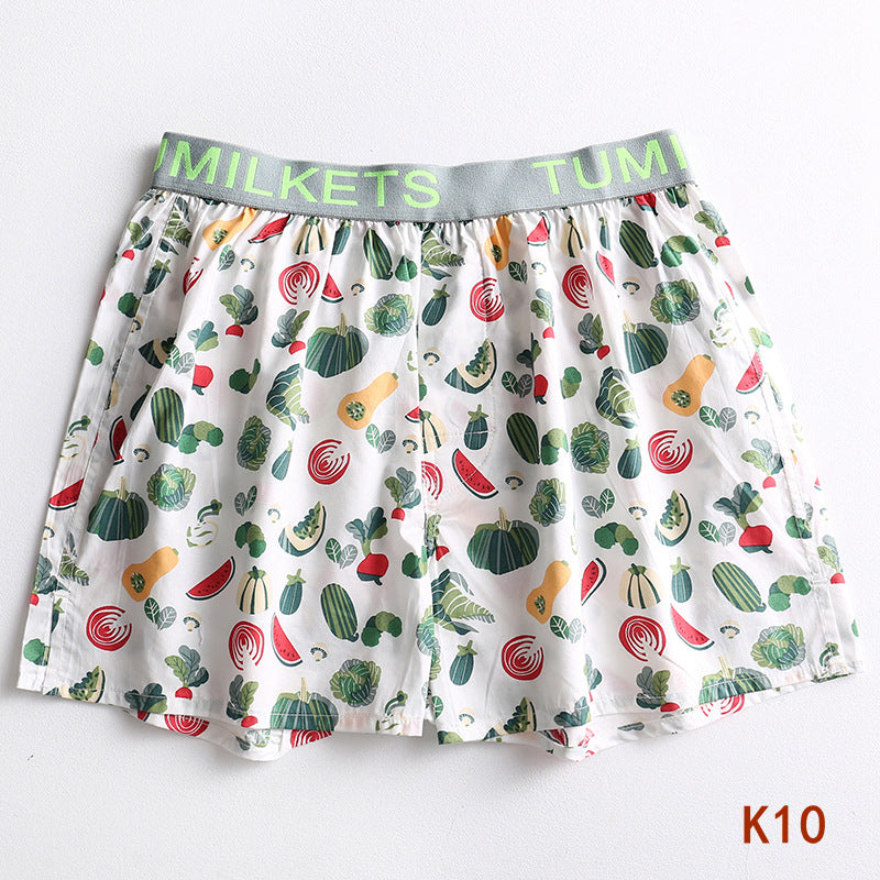 Short de boxeur imprimé homme Short de boxeur à la maison slips de boxeur en coton