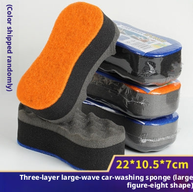 Big Wave voiture laver éponge-trois couches - 1 pièce