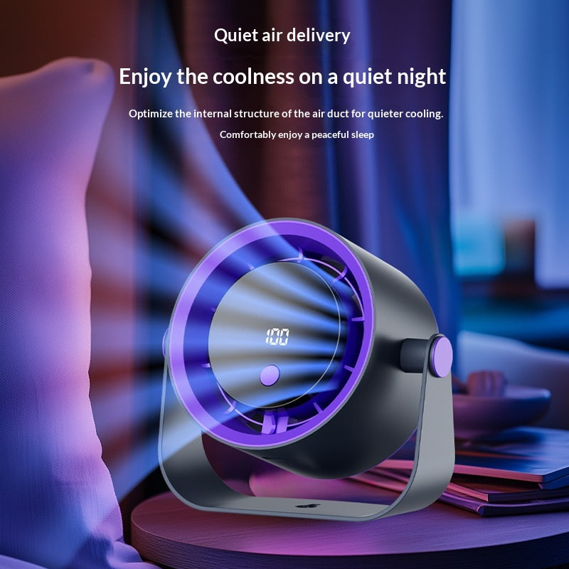 Charge de bureau ménager Smart Digital-display Mini ventilateur