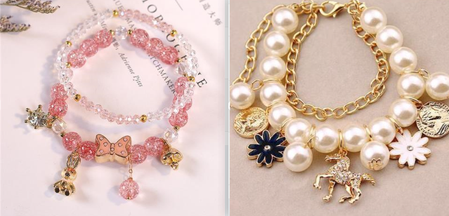 Bracelet de fleurs de perles