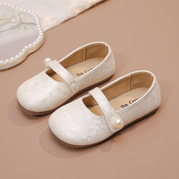 Chaussures en cuir de style national pour filles