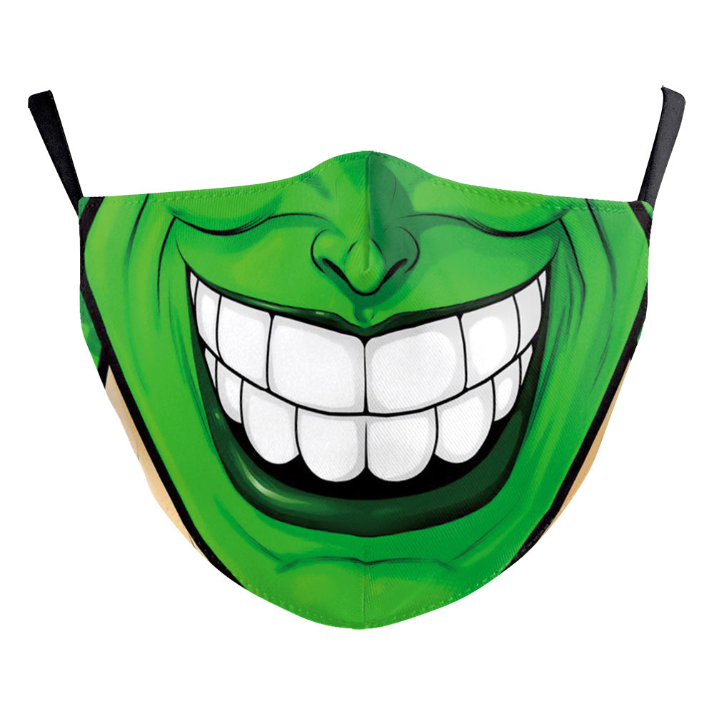 Impression numérique Clown Halloween Funny Horror Double couche Masque de poussière