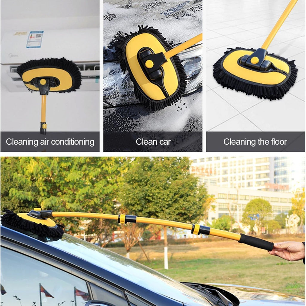 Kit de brosse télescopique de lavage de voiture Mop outil de nettoyage de véhicule à manches longues