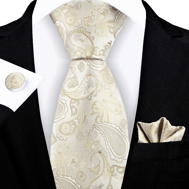 Cravate à fleurs de cajou broyée Jacquard