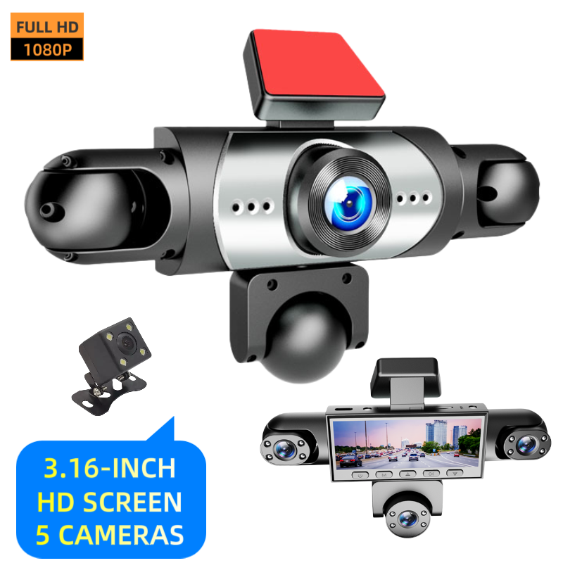 Enregistreur de conduite de cinq caméras