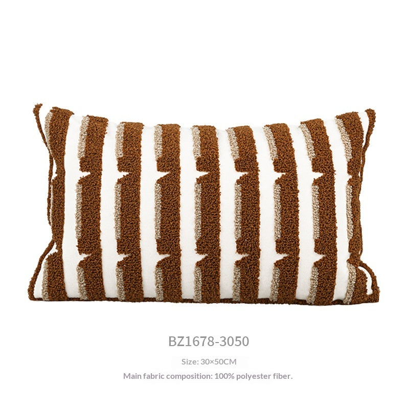 Oreiller moderne au milieu du siècle pour le salon Sofaelegant Brown et café-coloré D