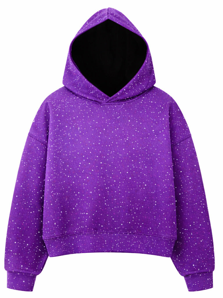 Style américain Babys-breath Tie-dye Chandail à capuche Veste