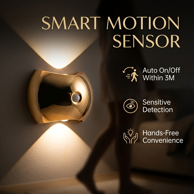 4PCS LED détecteur de mouvement de la lumière du mur magnétique rechargeable 3 modes de couleur 2700K 45