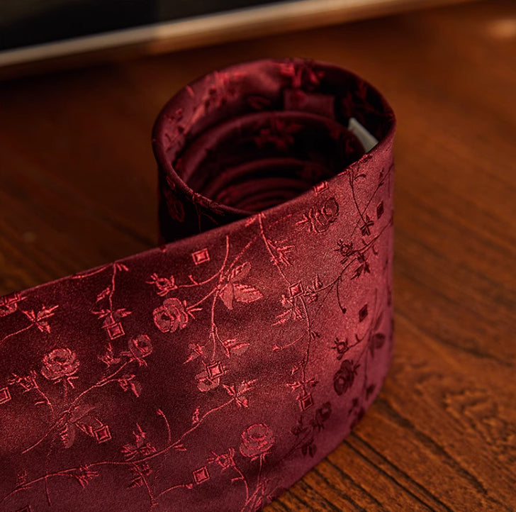 Doublure de laine en laine à trois fois en soie Jacquard