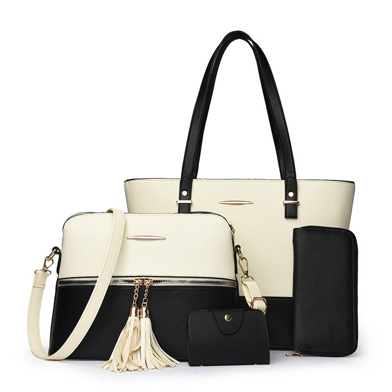 Pitching Color-Block Tassel Fashionable Sac à Grande Capacité