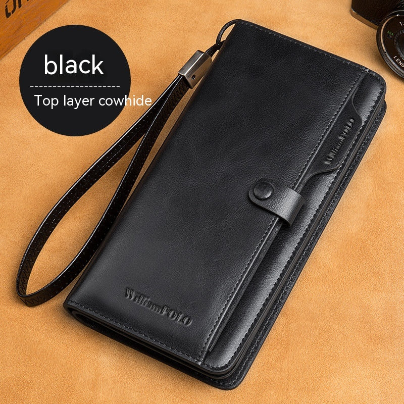 Portefeuille en cuir véritable pour hommes