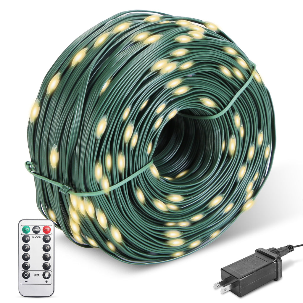 330FT String Lights Outdoor Christmas Decoration Lights With Remote IP44 Waterproof 8 Ligh
